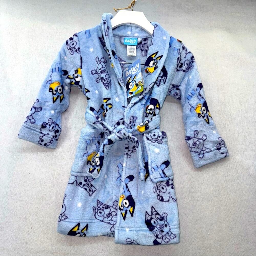 NWT Unisex Kids Bluey Bathrobe Robe size 5T